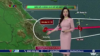 Bản tin thời tiết Trung Bộ ngày mai 27/9/2022: Bão số 4 sáng 28/9 đổ bộ đất liền | VTVWDB