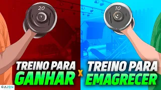 Qual a diferença de treino para definição, emagrecimento e ganho de massa magra?