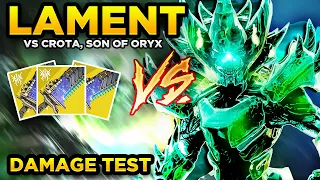 Lament ONE PHASE vs Crota, Son of Oryx | Crota's End DPS Test | Destiny 2