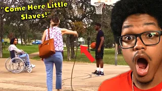 RACIST Karen WHIPS Black Kids For Playing Basketball