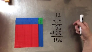 Multiplication Area Model using Base Ten Blocks