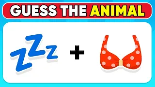 Guess The ANIMAL By Emoji - DANGEROUS Edition  🦁🐯 | Animal Emoji Quiz