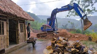 Fertilizer for rice, Rain beams dig the ground to prepare to move the cabin back - Days 35