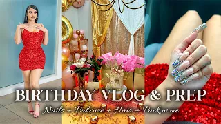 BIRTHDAY GRWM + VLOG | BODY SCULPTING, SHOPPING, TRAVELING, NAILS, HAIR + MORE