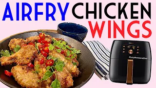 AIR FRIED Sticky Glazed Chicken Wings Recipe in Philips Smart Sensing Air Fryer XXL Digital HD9861