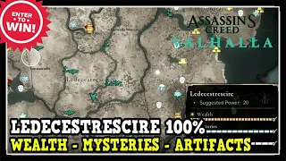 Assassin's Creed Valhalla Ledecestrescire All Collectibles (Wealth, Mysteries, Artifacts)