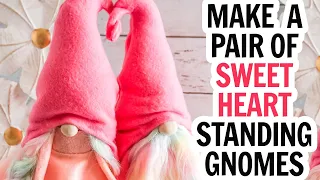 Sweetheart Standing Gnome Couple - How to Make a Gnome with Arms and Legs