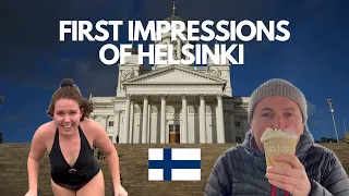 We try LOCAL FOOD and SAUNA in HELSINKI... First impressions of FINLAND (reaching our 50th COUNTRY)