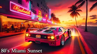 Miami Sunset | Lofi Synthwave Mix | 80's Retro Drive