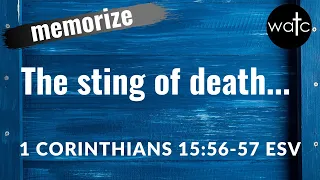 1 Corinthians 15:56-57 ESV (death, Jesus, victory): Read, recite, memorize Bible verses, scripture