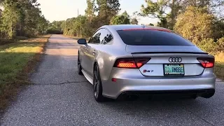 Audi RS7 4.0 TFSI Quattro w/ ARMYTRIX Cat-Back Valvetronic Exhaust - Revs & Launch Control Sound!