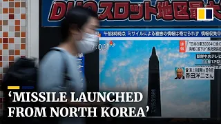 Terrifying moments for Japan train passengers as North Korea missile launch triggers alerts