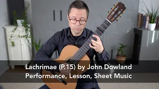 Lachrimae (Poulton No.15) by John Dowland and Lesson for Classical Guitar