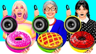 Wednesday vs Grandma Cooking Challenge | Kitchen Gadgets and Parenting Hacks by TeenTeam Challenge