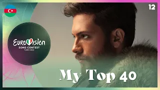 Eurovision 2022: My Top 40 (+🇦🇿) | +Ratings & Comments