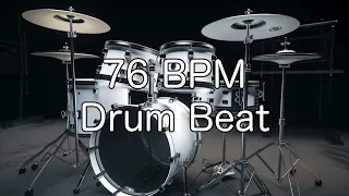 76 BPM Rock Drum Beat for Musical Practise