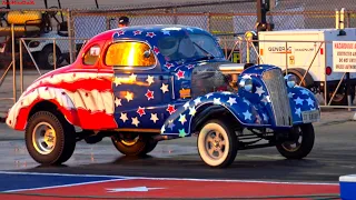 Old School Reunion Drag Racing Gassers 1960s and Older Cars Glory Days at Byron Dragway