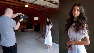 How to Take Studio Portraits Using a Split Lighting Technique | Canon r5 + RF 85mm 1.2