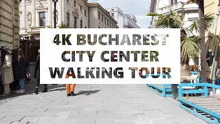 4K Bucharest walking tour 2021 | Old Town| Universitate| Piata Romana