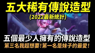 【傳說對決】官方認證五大稀有傳說造型(2022最新統計)！五個最少人擁有的傳說造型！第三名我超後悔當初沒抽他！第一名造型是妹子的最愛！