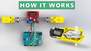 How DC GEAR MOTOR Works with ARDUINO and L298N