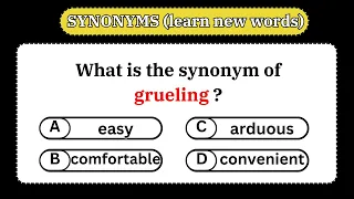 SYNONYMS QUIZ:Can you Score 20/20 in this Test? English Vocabulary Quiz.