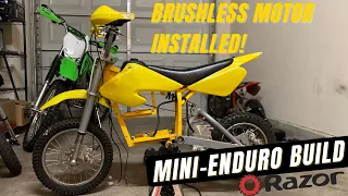 Mini Enduro Build Razor MX650 Part 2 | VEVOR Brushless Motor 48V Kit Unboxing and Installation