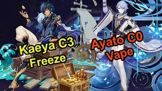 Kaeya C3 Freeze & Ayato C0 Vape Spiral abyss floor 12 genshin impact