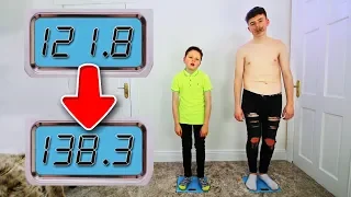 Who can GAIN the MOST WEIGHT in 24 Hours - Eating Challenge w/LITTLE BROTHER