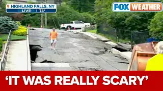 'All The Streets Are Just Gone': Residents In Highland Falls, NY Assess Damage Following Flooding