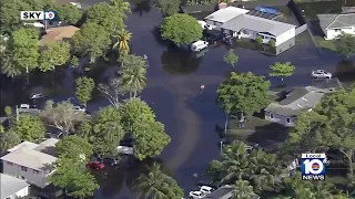 Officials discuss clean-up efforts after Broward neighborhoods remain flooded.