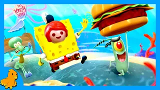 1 Tag als Spongebob in Bikini Bottom🌴Playmobil Familie Vogel | Roblox