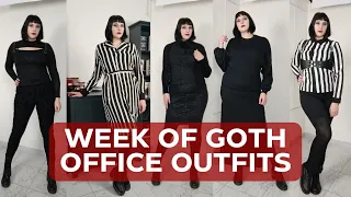 Goth at the office outfits | a week in outfits