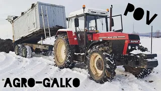 Cold Start -10°C/ Polar Express / driver view [POV] *Agro-Galko*
