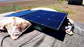 Подключил портативную солнечную станцию EcoFlow River Pro к дому на колёсах