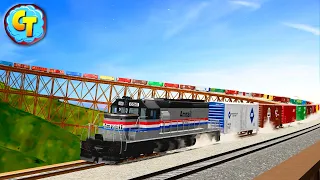 Train Accidents Derailments ✅ Longest Train in BeamNG ✅ World RECORD!