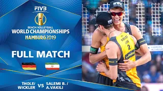 Thole/Wickler vs. Salemi/Vakili - Full Match | Beach Volleyball World Champs Hamburg 2019