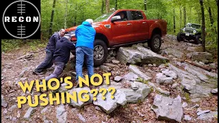 Fern Ridge: Blue - AOAA - Winching High Centered Ford Ranger