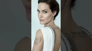 Angelina Jolie showing off all her tattoos #shorts #angelinajolie #tattoo