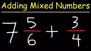 Adding Mixed Numbers With Fractions