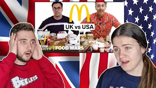 British Couple Reacts to US vs UK McDonald's | Food Wars