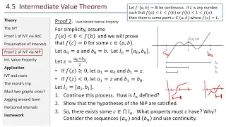 Math 441 - 4.5 Intermediate Value Theorem