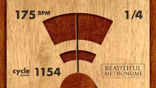 175 BPM 1/4 Wood Metronome HD