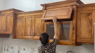 Manual Woodworking Technology // How Female Carpenter Building Classic Kitchen Cabinets
