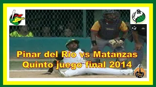 Pinar del Río vs Matanzas 5to juego final 2014