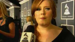 Adele on the red carpet at the 51st GRAMMYs