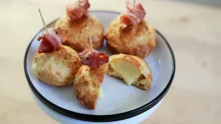 Savoury Profiteroles Filled With Mornay & Bacon