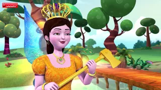 The Truthful Woodcutter | Hindi Stories for Kids | Infobells