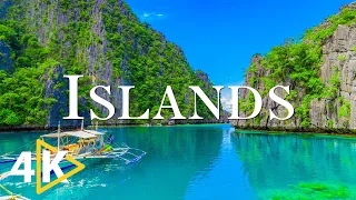 FLYING OVER ISLANDS (4K UHD) - Relaxing Music Along With Beautiful Nature Videos