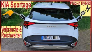 KIA Sportage PHEV Test - Reichweite & Verbrauch - E-Reichweite - Gesamt Reichweite - Ltr./100km